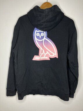 OVO October's Very Own Hoodie Men's XL Black Pullover Owl Logo Sweatshirt Drake